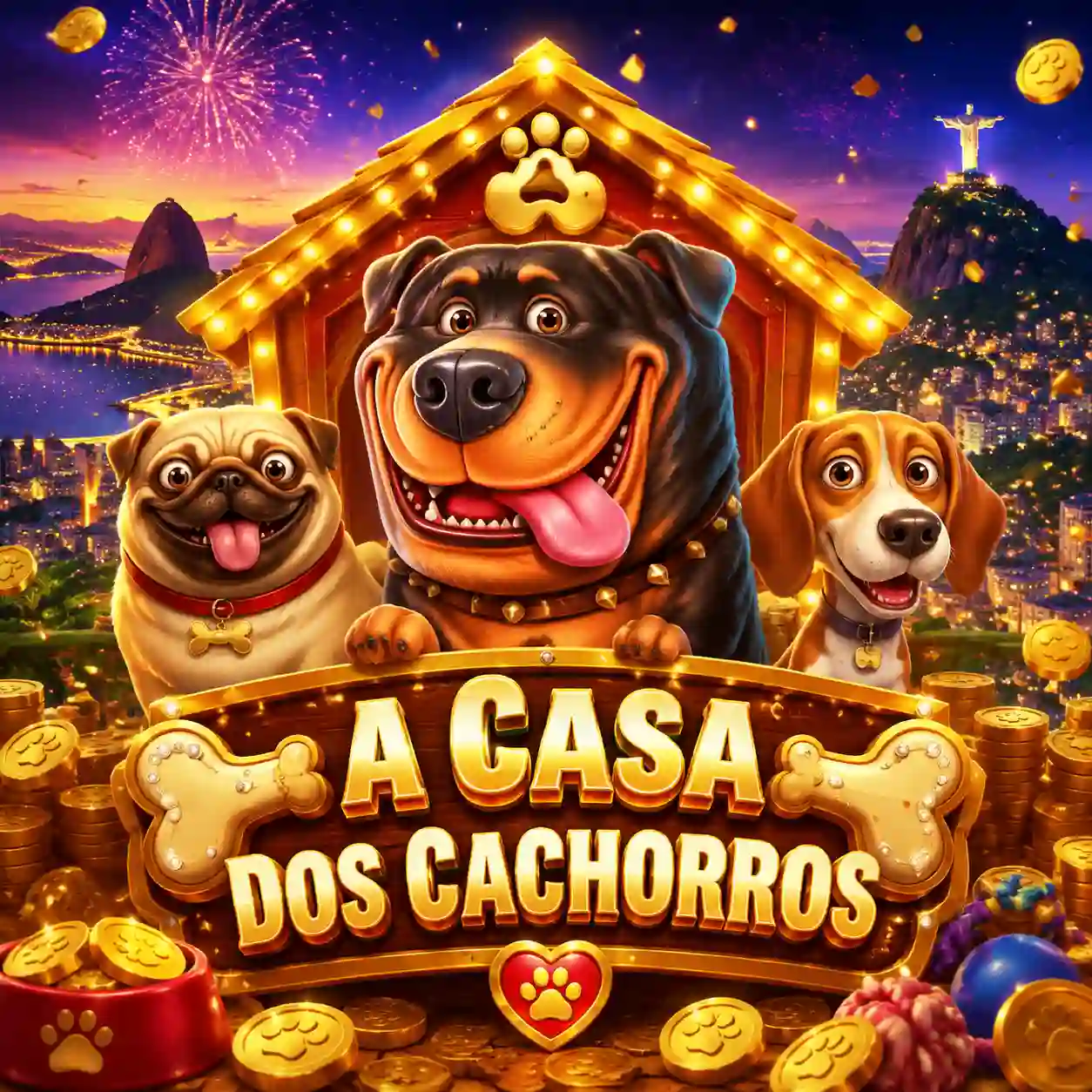 Capa do slot The Dog House com cachorros de rua